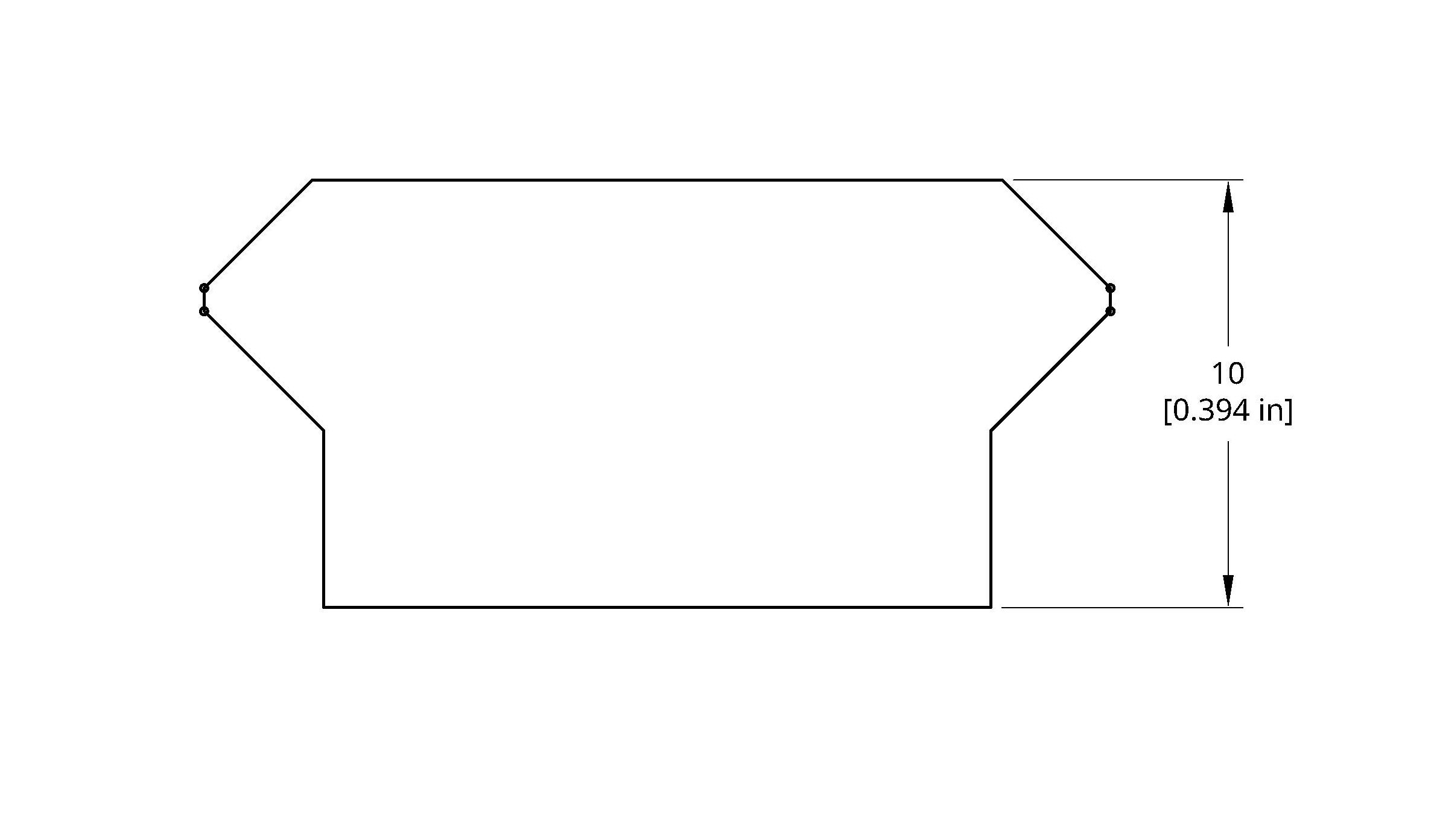 Technical drawing of a Picatinny rail cross section view with dimensions.